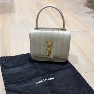 Saint Laurent Ivory Vicky Bag